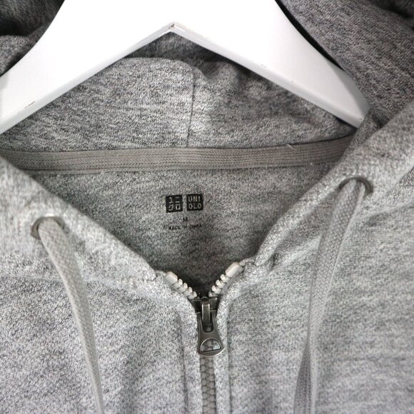Uniqlo Heather Grey Zip Up Hoodie Womens Medium - Picture 3 of 7